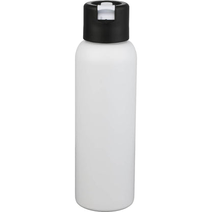 Front View of White Clio Eco-Friendly Straw Lid Vacuum Bottle 22oz plain