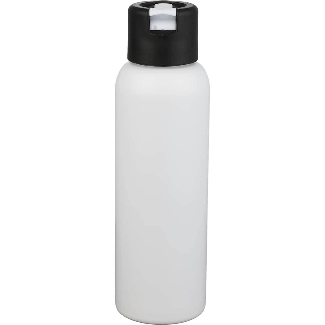 Front View of White Clio Straw Lid Vacuum Bottle 22oz plain