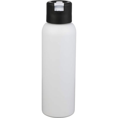 Front View of White Clio Straw Lid Vacuum Bottle 22oz plain