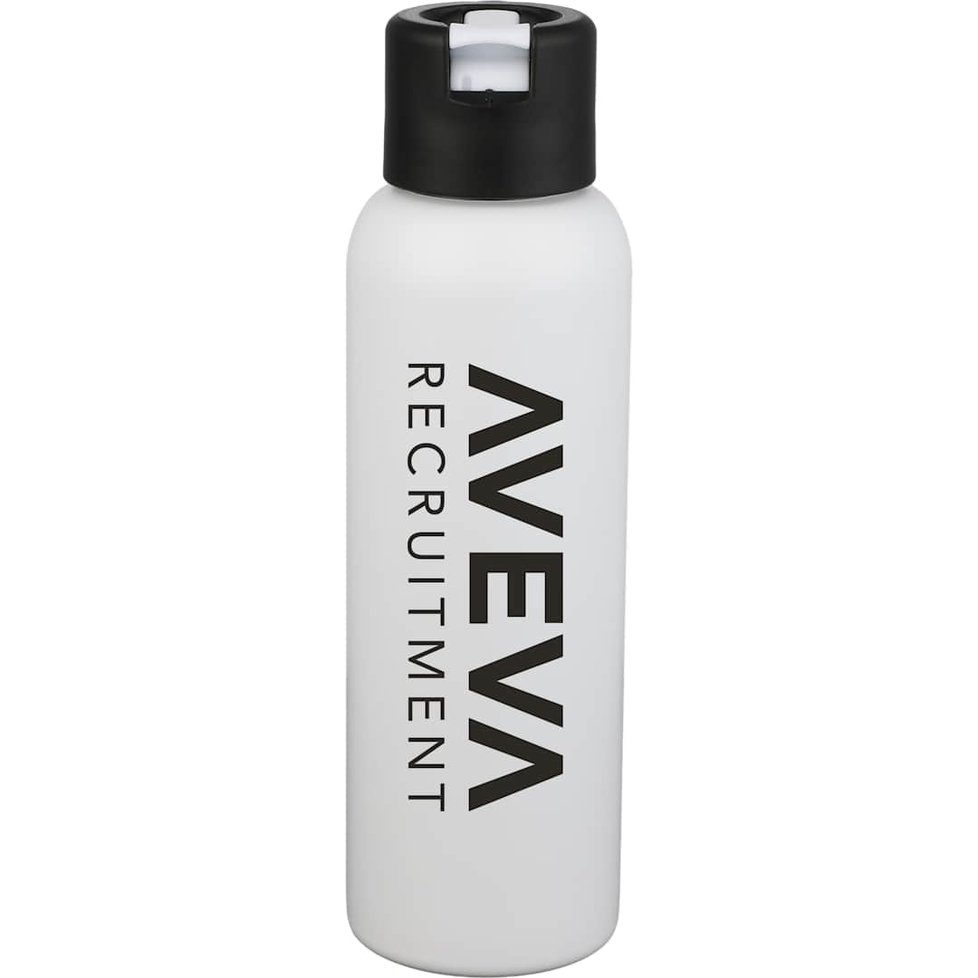 Front View of White Clio Straw Lid Vacuum Bottle 22oz