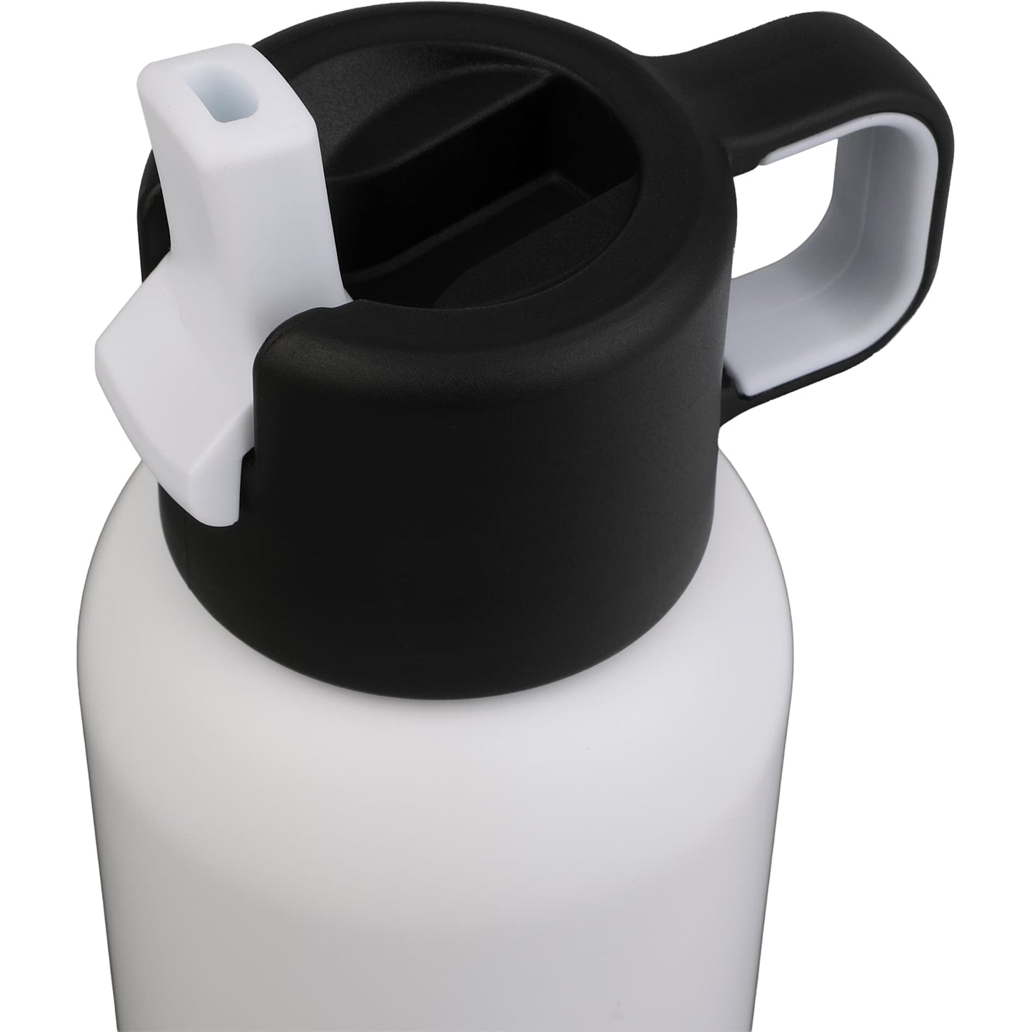 Front View of White Clio Straw Lid Vacuum Bottle 22oz