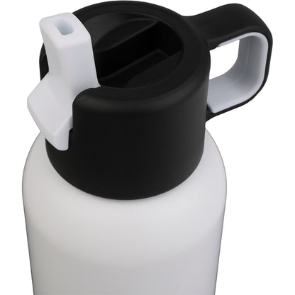 Front View of White Clio Straw Lid Vacuum Bottle 22oz