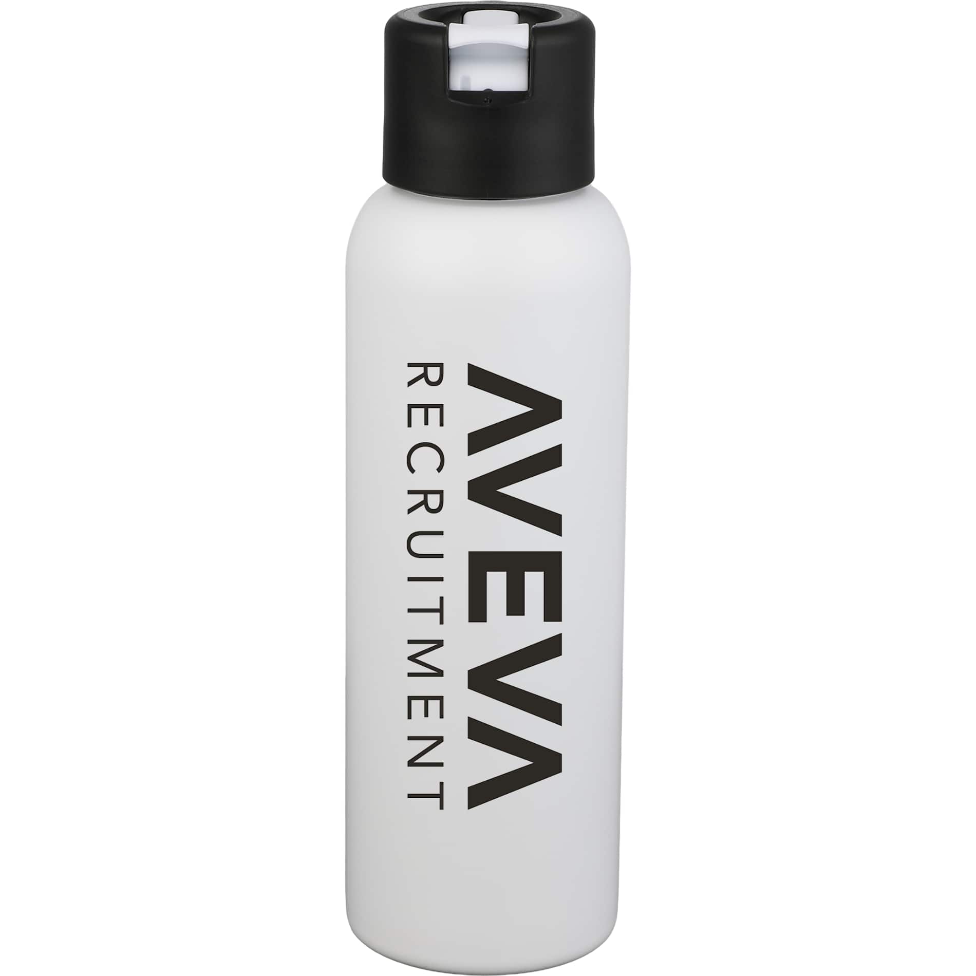 Front View of White Clio Straw Lid Vacuum Bottle 22oz