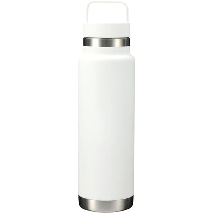 Front View of White Colton Copper Vacuum Insulated Bottle 20oz plain