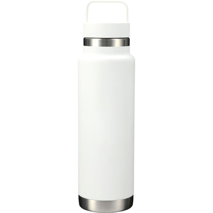 Front View of White Colton Copper Vacuum Insulated Bottle 20oz plain