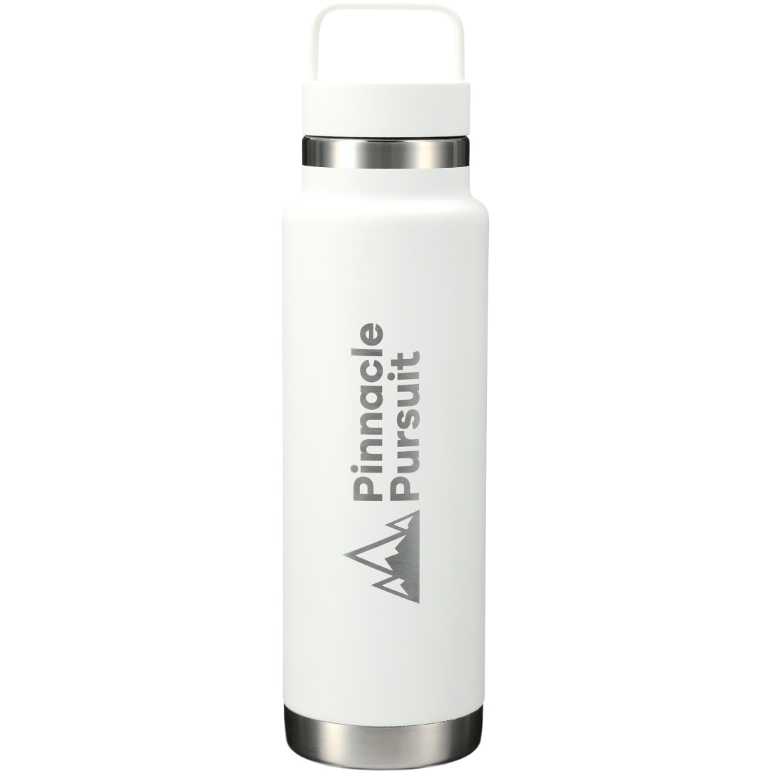 Front View of White Colton Copper Vacuum Insulated Bottle 20oz