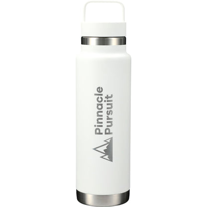 Front View of White Colton Copper Vacuum Insulated Bottle 20oz