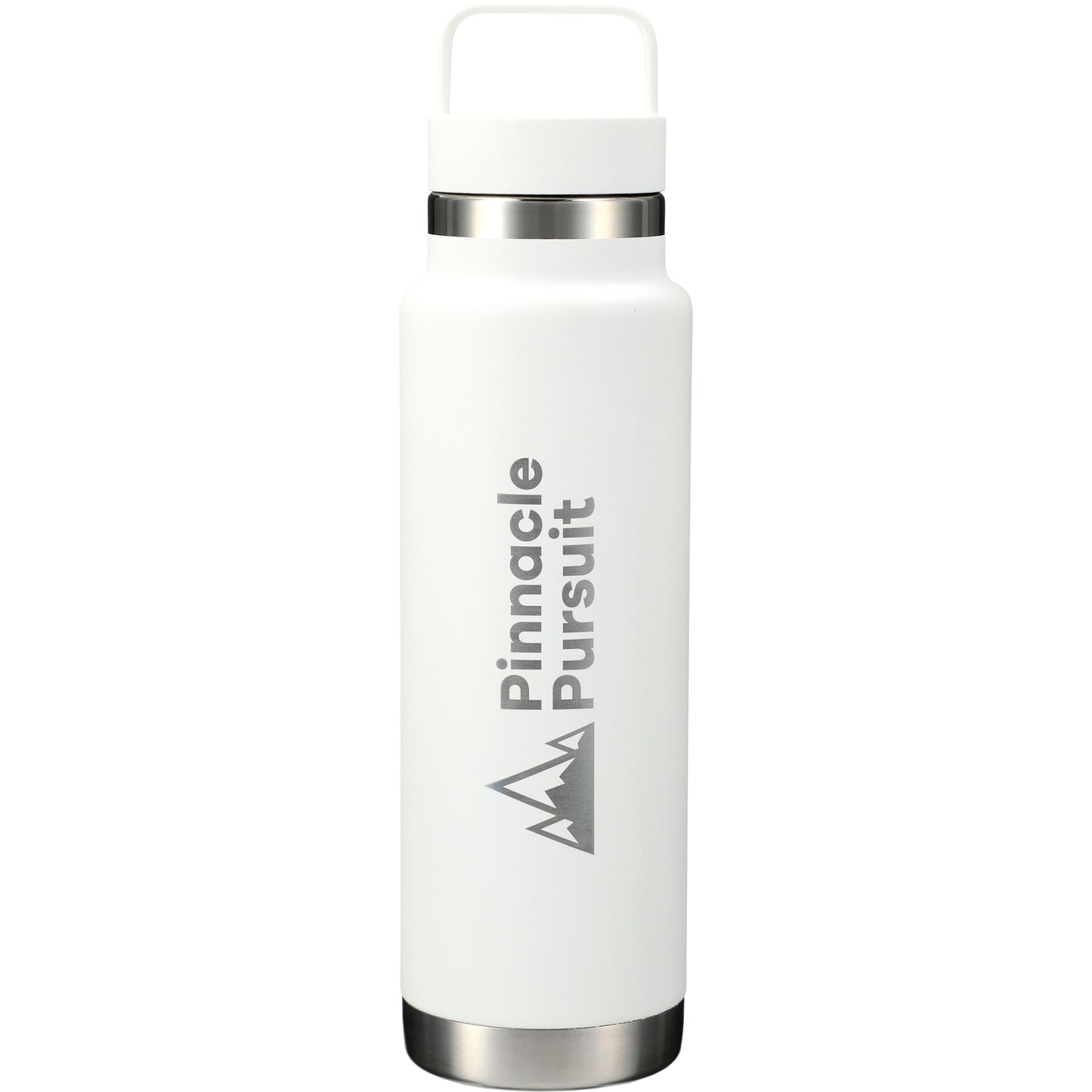 Front View of White Colton Copper Vacuum Insulated Bottle 20oz