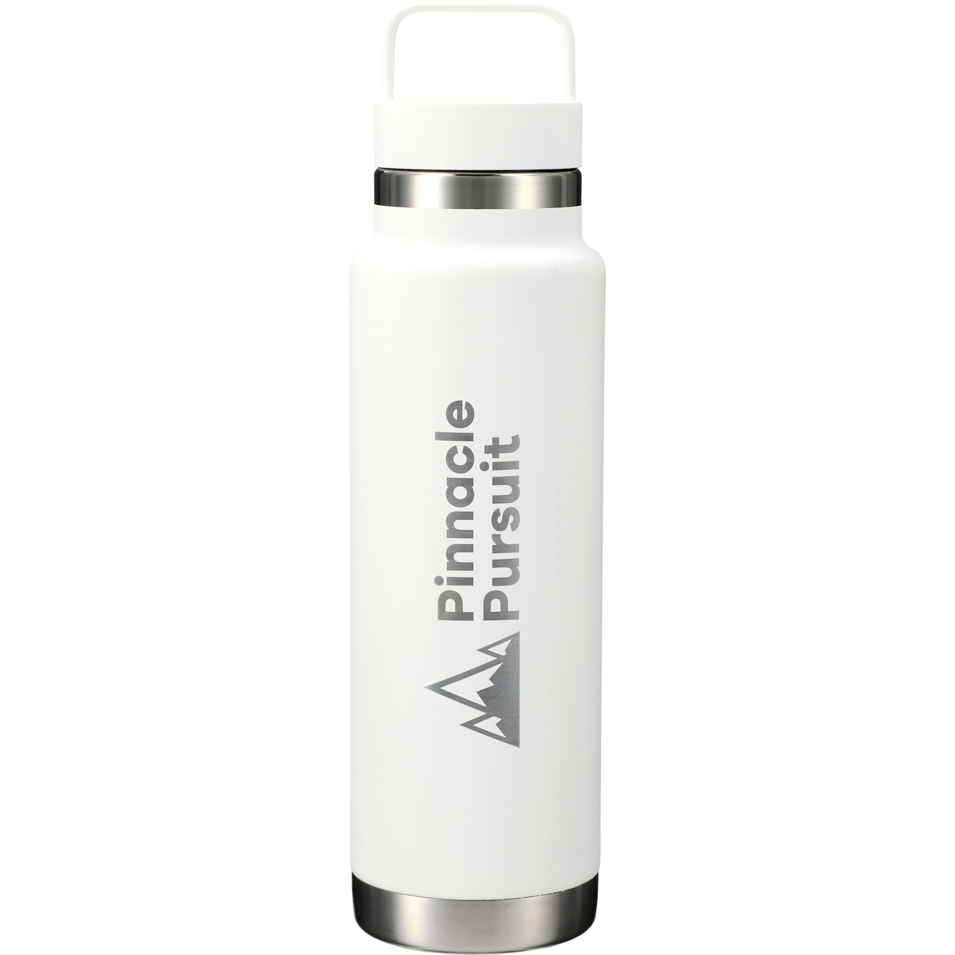 Front View of White Colton Copper Vacuum Insulated Bottle 20oz