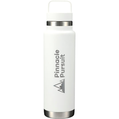 Front View of White Colton Copper Vacuum Insulated Bottle 20oz
