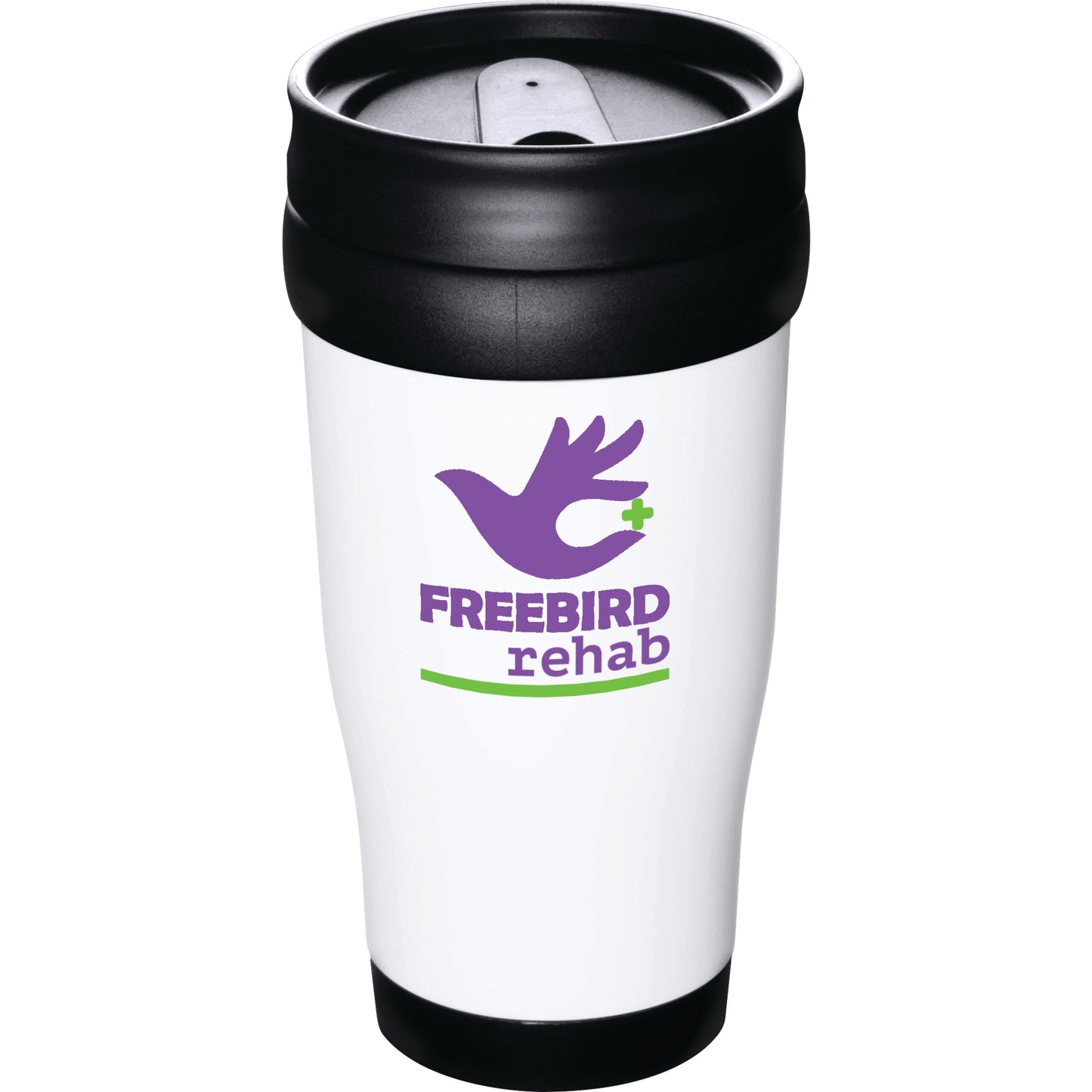 Front View of White Columbia 16oz Insulated Tumbler