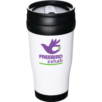 Front View of White Columbia 16oz Insulated Tumbler