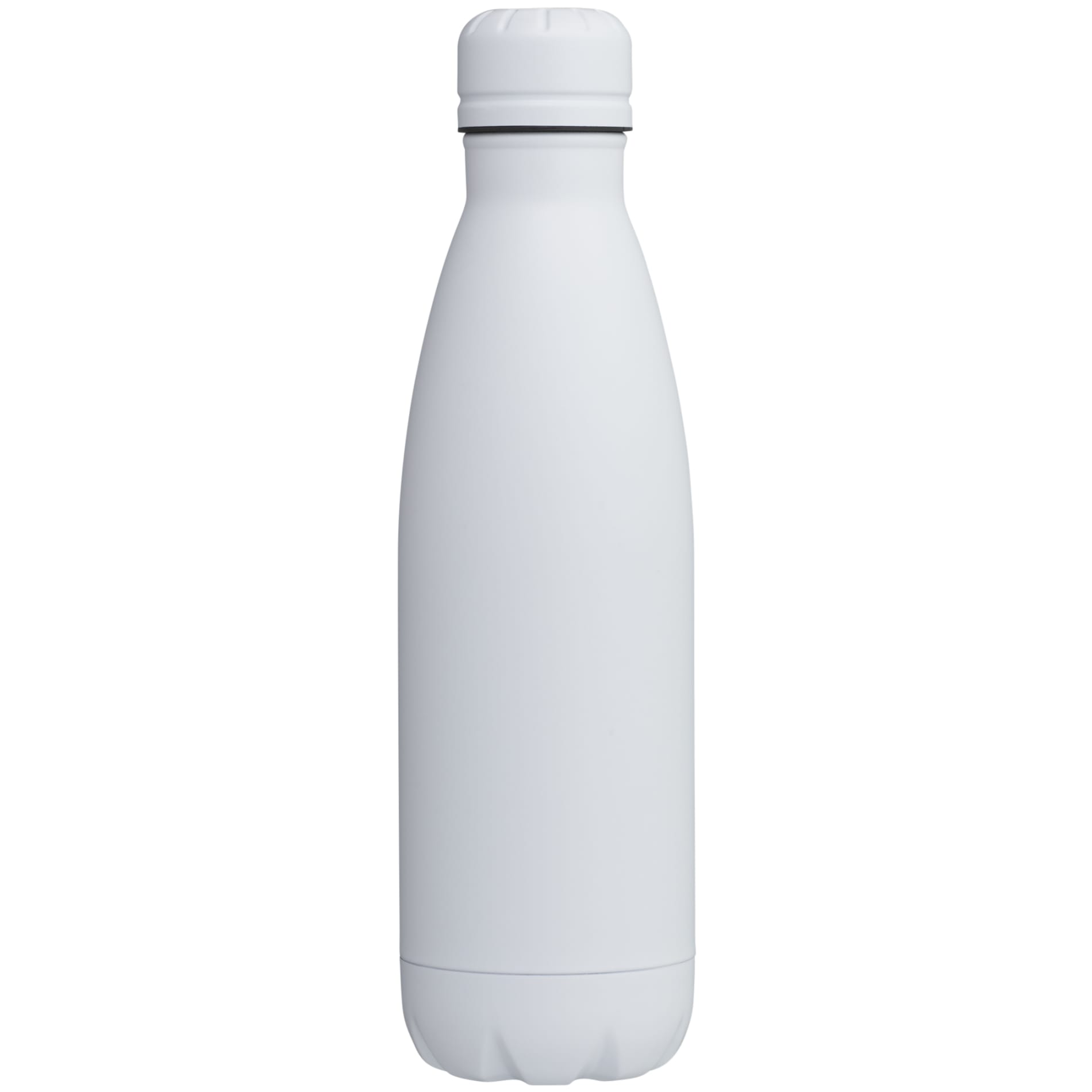 Front View of White Copper Vacuum Insulated Bottle 17oz plain
