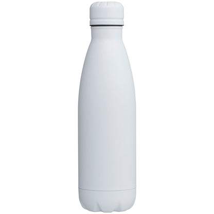 Front View of White Copper Vacuum Insulated Bottle 17oz plain
