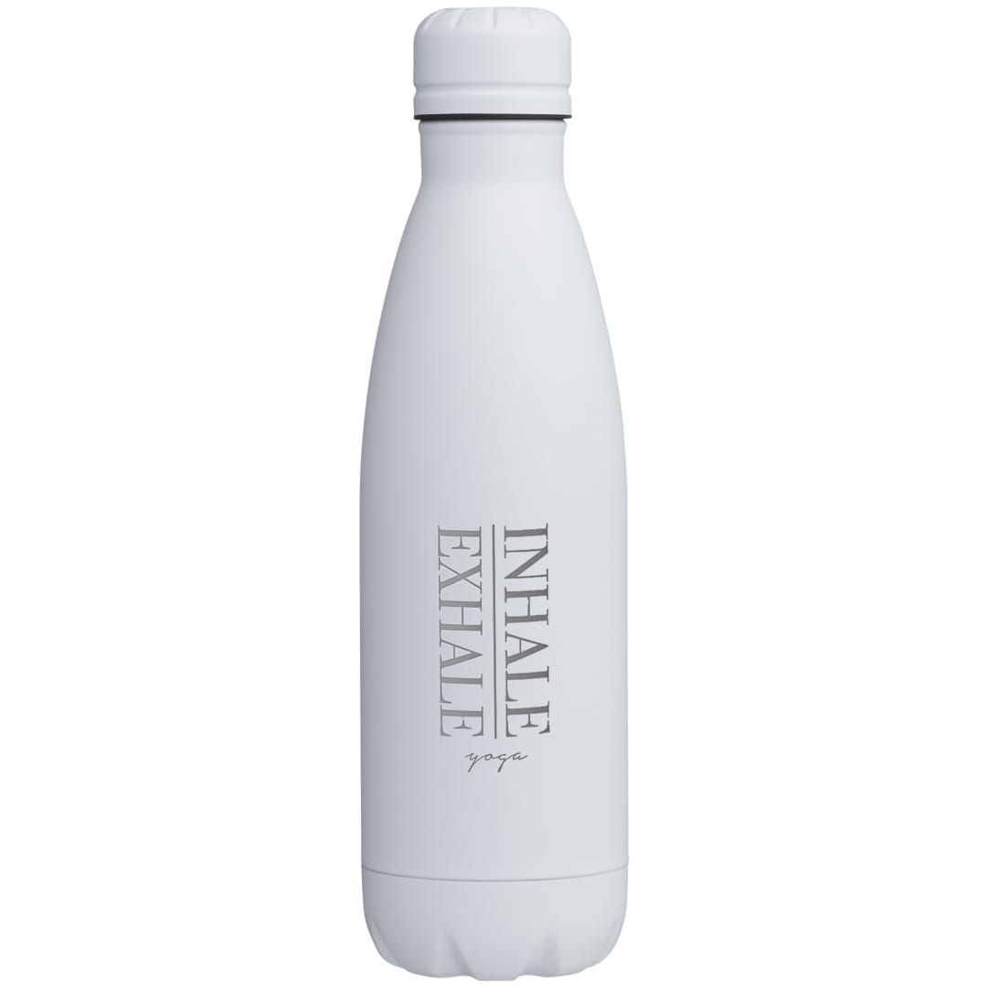 Front View of White Copper Vacuum Insulated Bottle 17oz