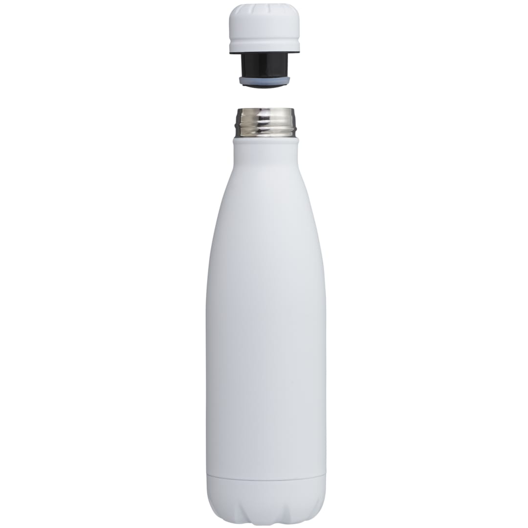 Front View of White Copper Vacuum Insulated Bottle 17oz