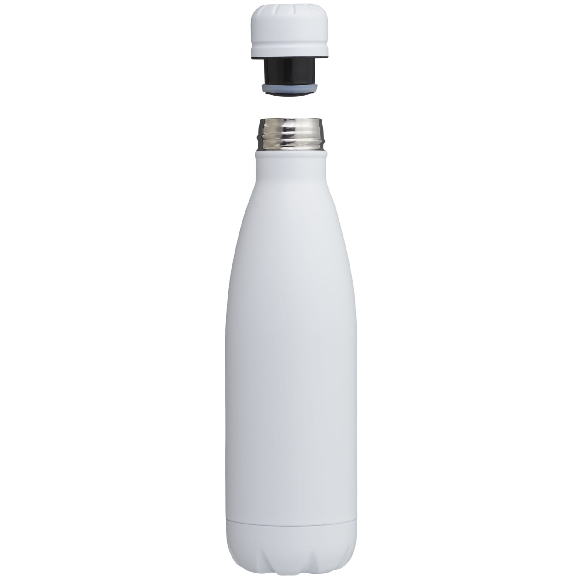 Front View of White Copper Vacuum Insulated Bottle 17oz