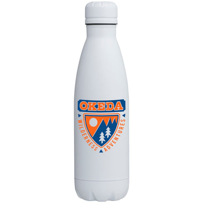 Front View of White Copper Vacuum Insulated Bottle 17oz