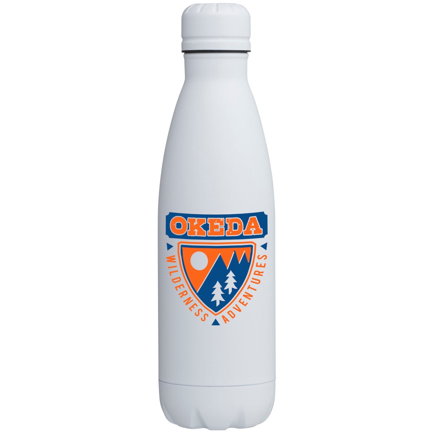 Front View of White Copper Vacuum Insulated Bottle 17oz
