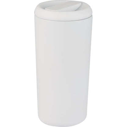 Front View of White Drake Eco-Friendly Vacuum Insulated  Tumbler 16oz plain