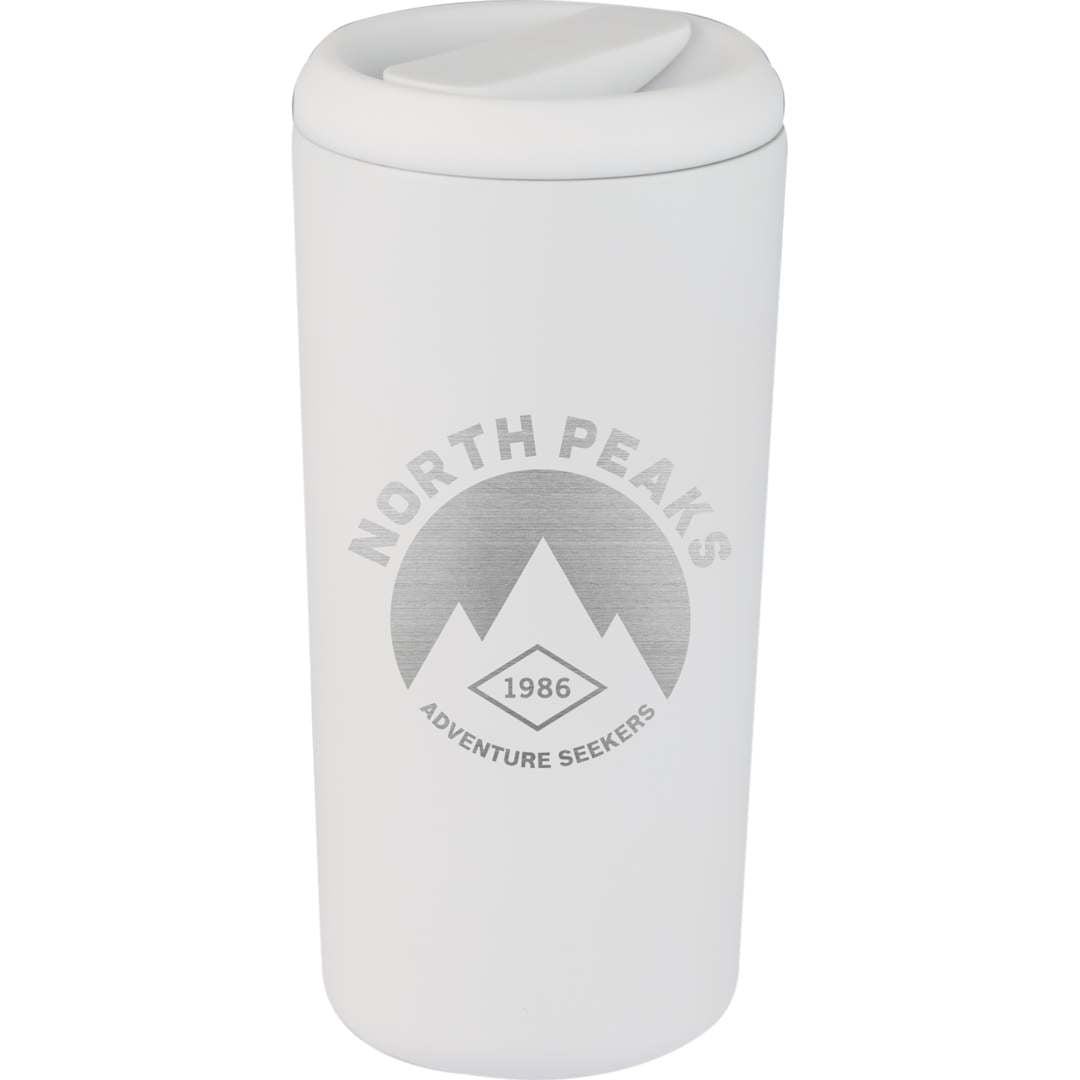 Front View of White Drake Eco-Friendly Vacuum Insulated  Tumbler 16oz