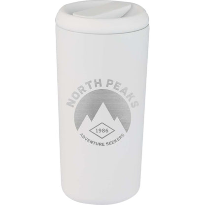 Front View of White Drake Eco-Friendly Vacuum Insulated  Tumbler 16oz