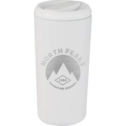 Front View of White Drake Eco-Friendly Vacuum Insulated  Tumbler 16oz