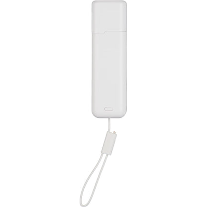 Front View of White ETL Listed 5000 mAh 20W PD Power Bank with AC Plug plain
