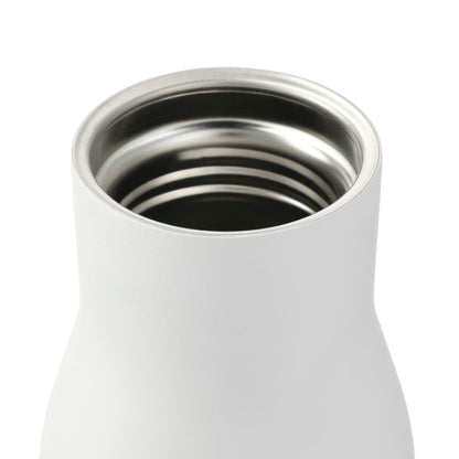 Front View of White FSC 100% Bamboo Cap 17oz Shaco Copper Vac Bottle
