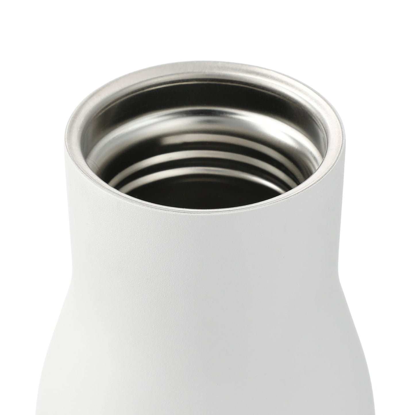 Front View of White FSC 100% Bamboo Cap 17oz Shaco Copper Vac Bottle