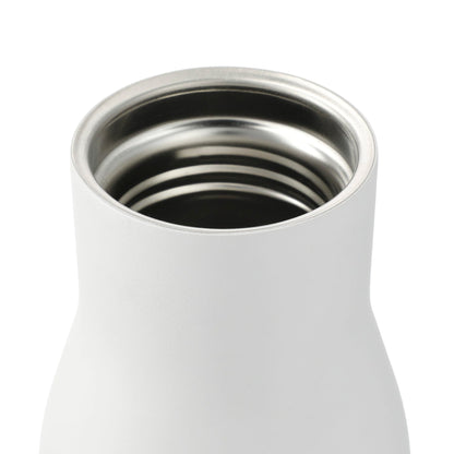 Front View of White FSC 100% Bamboo Cap 17oz Shaco Copper Vac Bottle