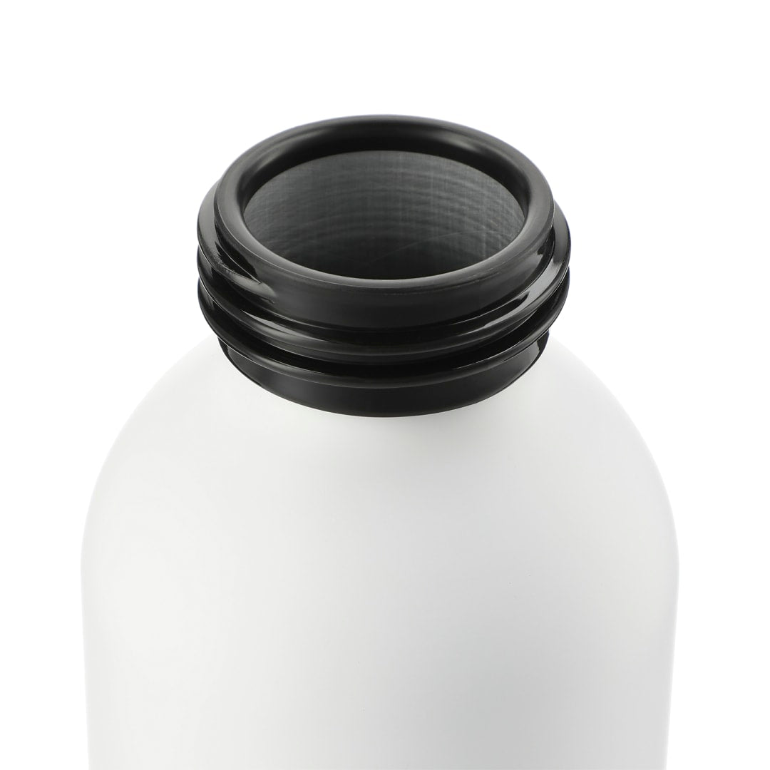 Front View of White FSC®100% Bamboo lid Ryze 22oz Aluminum Bottle