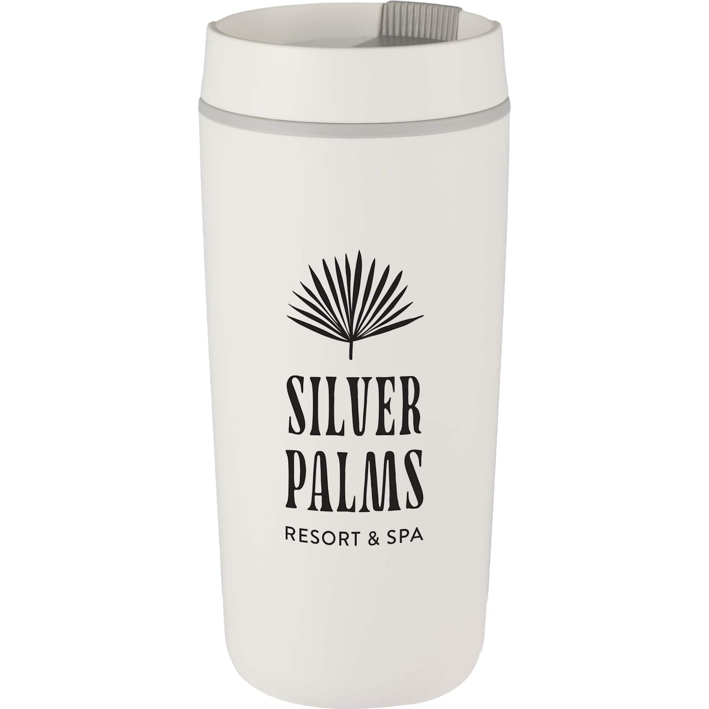 Front View of White Grande 16oz Recycled Tumbler