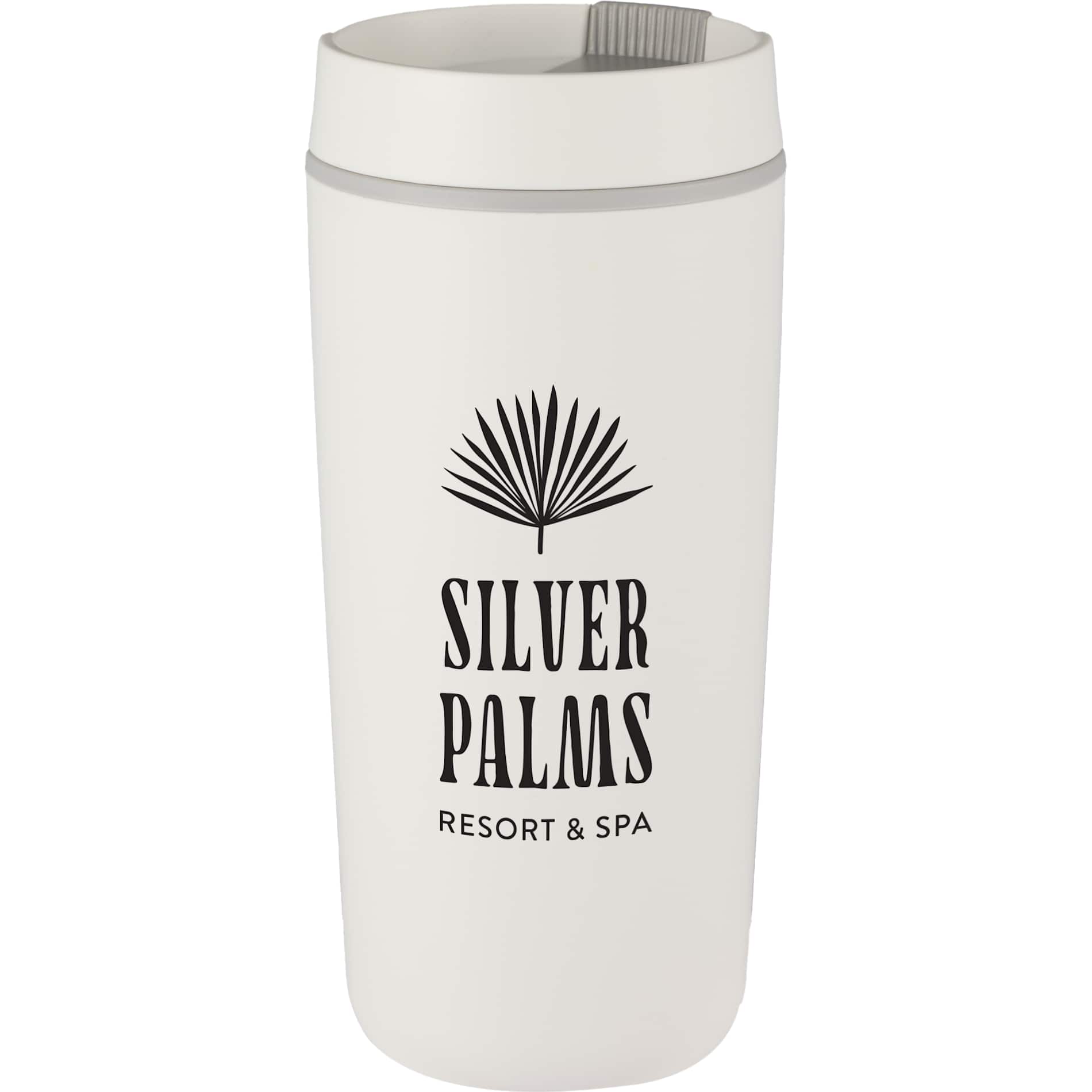 Front View of White Grande 16oz Recycled Tumbler