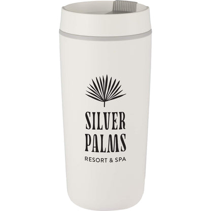 Front View of White Grande 16oz Recycled Tumbler