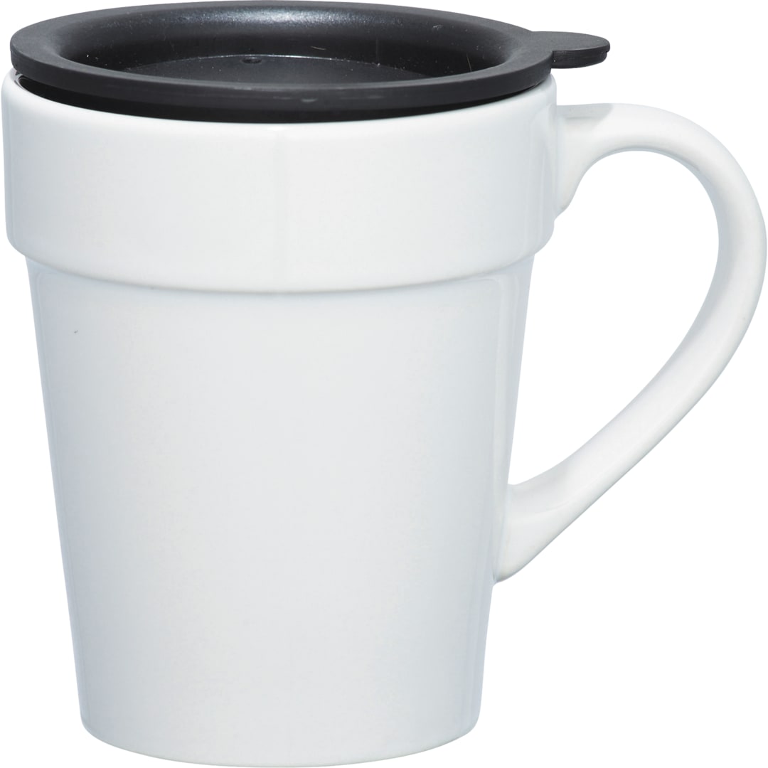Front View of White Habanera 10oz Ceramic Mug plain