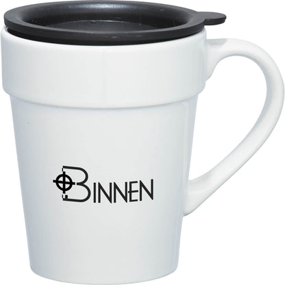 Front View of White Habanera 10oz Ceramic Mug