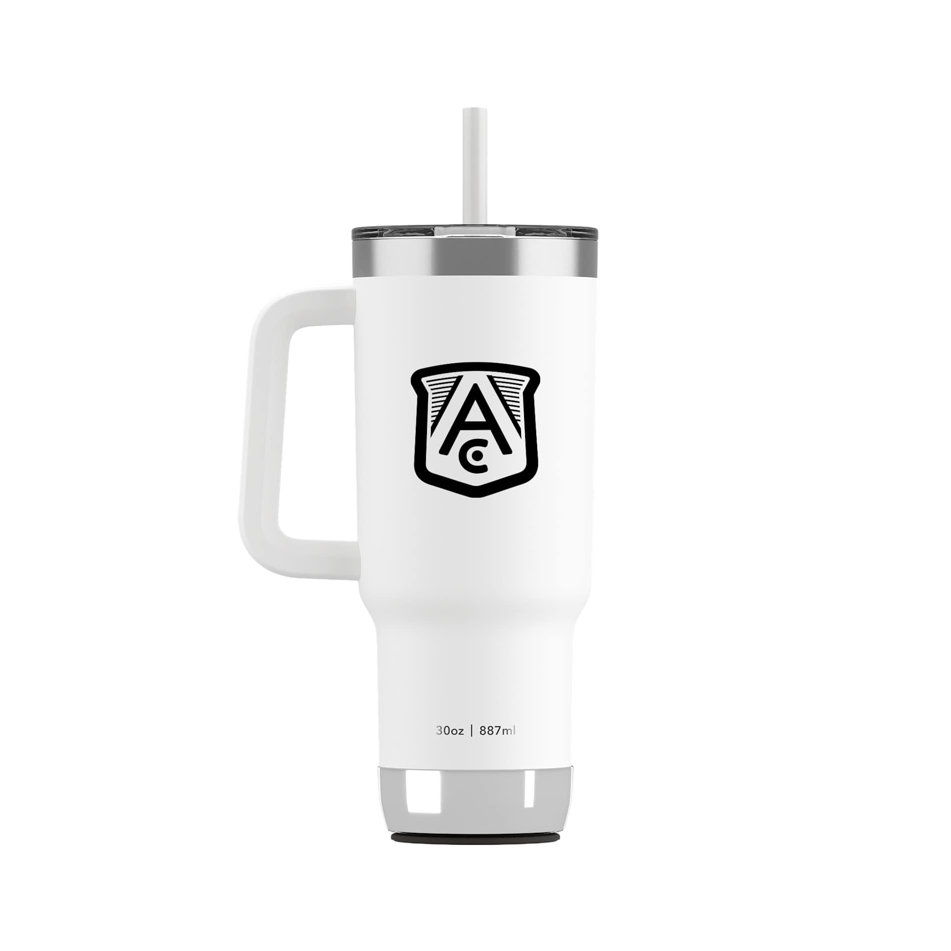 Front View of White HidrateSpark Pro 2 Tumbler 30oz