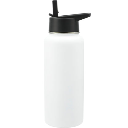Front View of White Highland 3-in-1 Copper Vacuum Bottle Kit 32oz plain