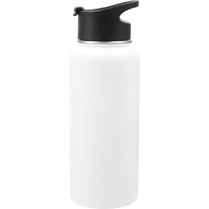 Front View of White Highland 3-in-1 Copper Vacuum Bottle Kit 32oz plain