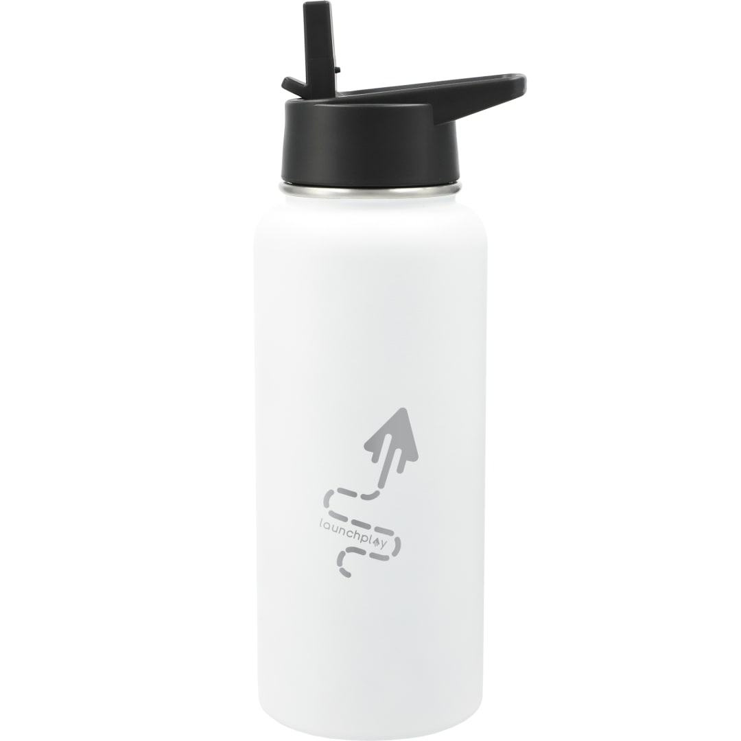 Front View of White Highland 3-in-1 Copper Vacuum Bottle Kit 32oz