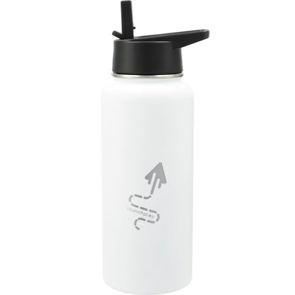 Front View of White Highland 3-in-1 Copper Vacuum Bottle Kit 32oz