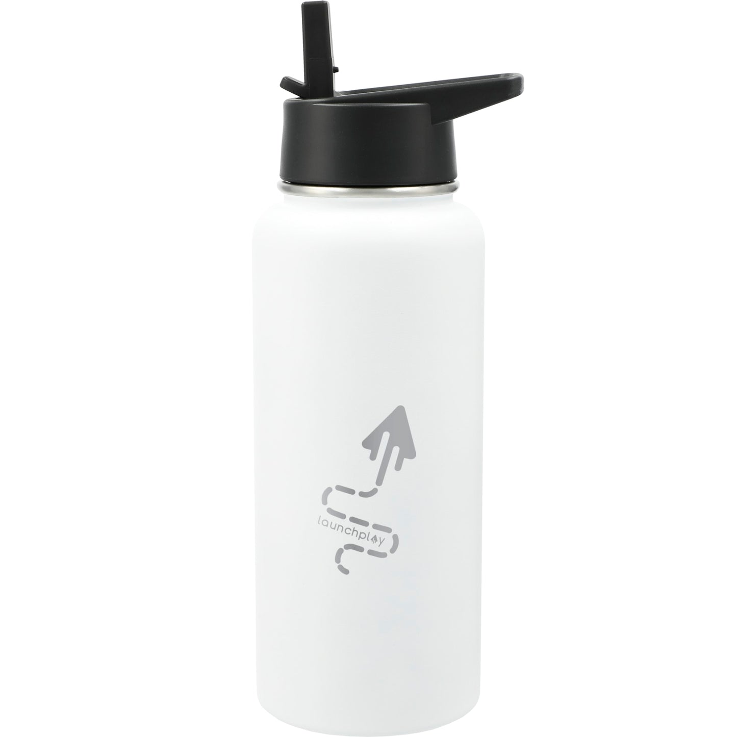 Front View of White Highland 3-in-1 Copper Vacuum Bottle Kit 32oz