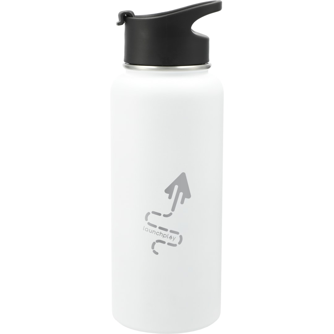 Front View of White Highland 3-in-1 Copper Vacuum Bottle Kit 32oz