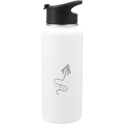 Front View of White Highland 3-in-1 Copper Vacuum Bottle Kit 32oz