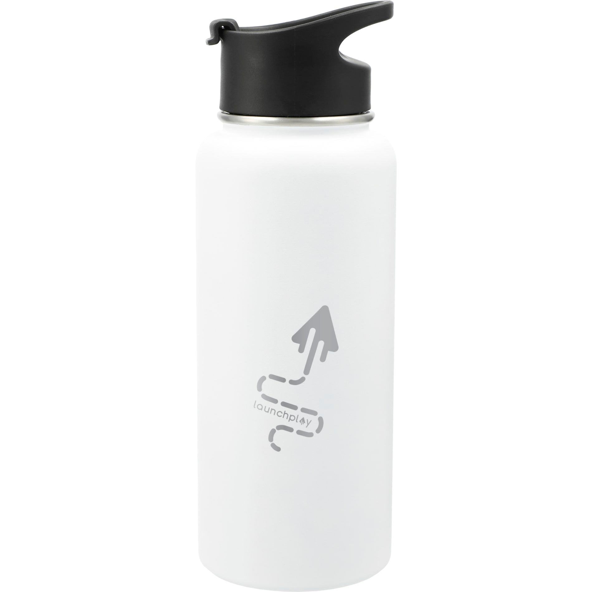 Front View of White Highland 3-in-1 Copper Vacuum Bottle Kit 32oz