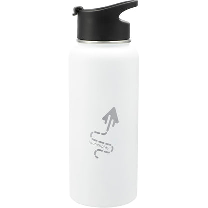 Front View of White Highland 3-in-1 Copper Vacuum Bottle Kit 32oz