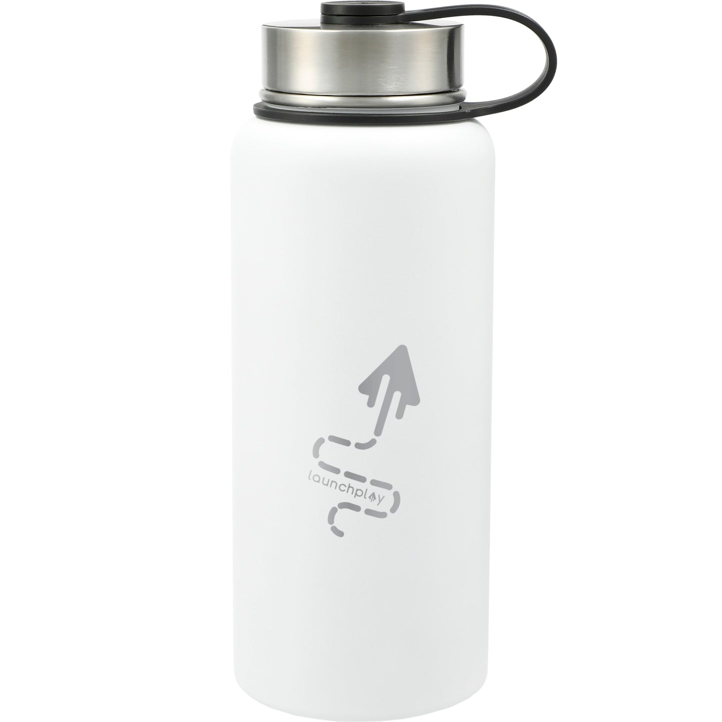 Front View of White Highland 3-in-1 Copper Vacuum Bottle Kit 32oz