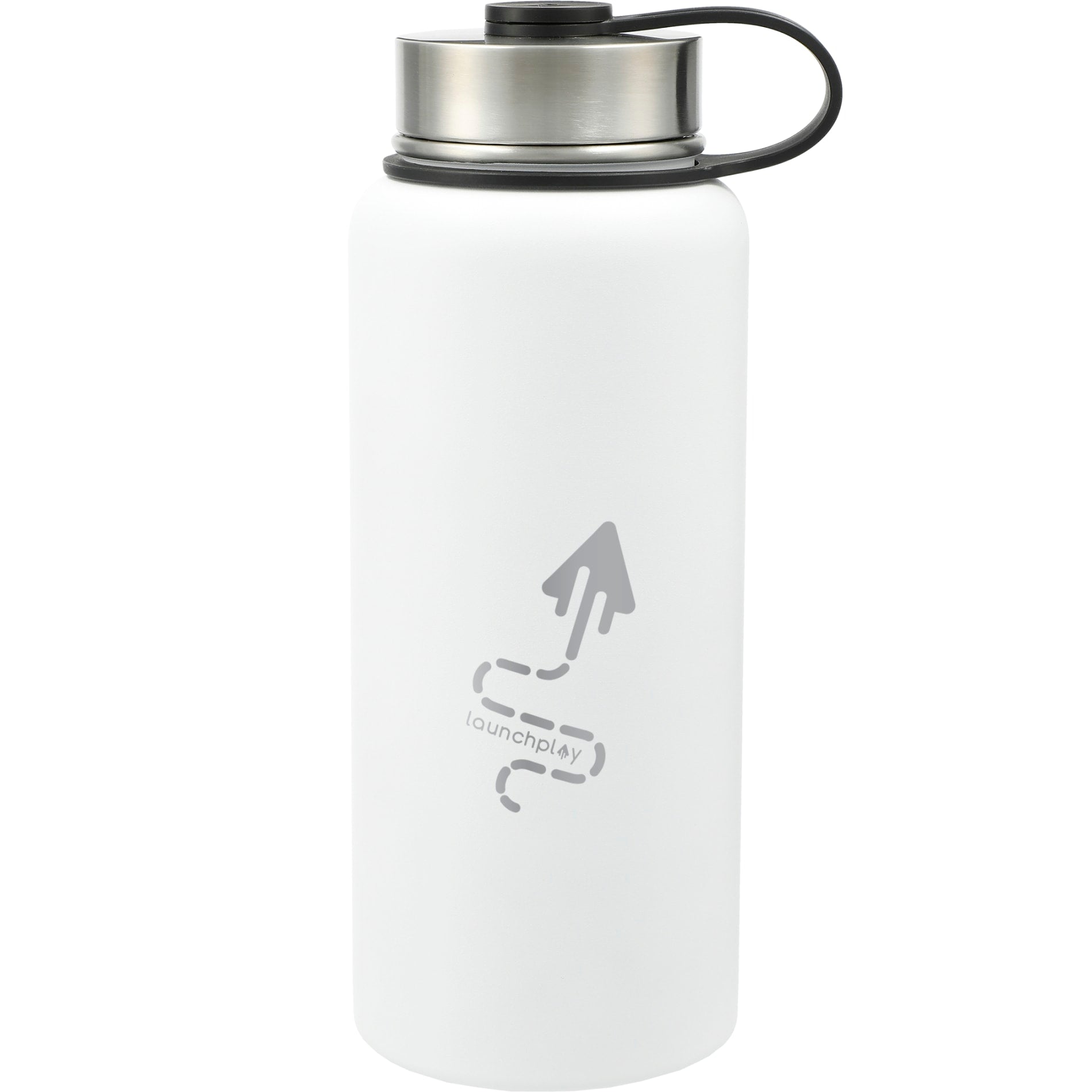 Front View of White Highland 3-in-1 Copper Vacuum Bottle Kit 32oz