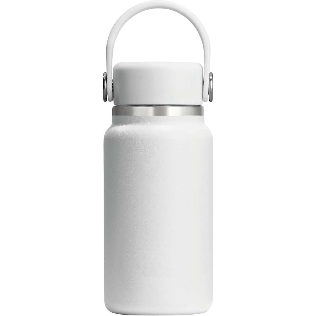 Front View of White Hydro Flask® Micro Hydro Bottle 200ml plain